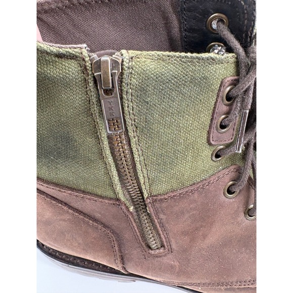 Mark Nason 68240 Memory Foam Lux Boots Side Zip Brown Olive 10 Mens main image 5